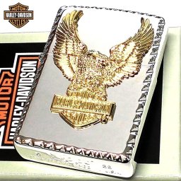 ZIPPO ライター ハーレー ダビッドソン ジッポ イーグルメタル HARLEY-DAVIDSON シルバー 鷲  銀 鏡面 かっこいい コーナーリューター加工 渋い おしゃれ メンズ ギフト プレゼント
