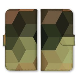 ＼全機種対応／ スマホケース 手帳型 スマホカバー 手帳タイプ スマートフォン ケース カバー ダイヤ スクエア 立体的 アーミーカラー かわいい おしゃれ かっこいい カードホルダー付き カード収納 合皮 合成レザー