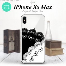 iPhoneXsMax iPhone XS Max スマホケース ハードケース レース B 黒 白 メンズ レディース nk-ixm-726