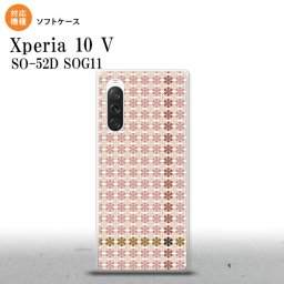 Xperia10V Xperia10V スマホケース 背面ケースソフトケース 花十時 シック 茶 2023年 7月発売 nk-xp105-tp1352