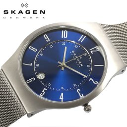 SKAGEN スカーゲン 233XLTTN スリム 腕時計 メンズ 極薄 チタン ウォッチ うでどけい Men's 男性用