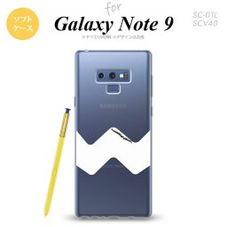 Galaxy Note 9 ギャラクシー ノート9 SC-01L SCV40 スマホケース カバー ソフトケース イラストデザイン（A） クリア×白 nk-note9-tp192[スマホ,スマホケース,スマホカバー,ケース,カバー,ジャケット]