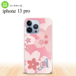 iPhone13 Pro iPhone13Pro ケース ハードケース 花柄 サクラ C ピンク +アルファベット iPhone13Pro専用 nk-i13p-062i