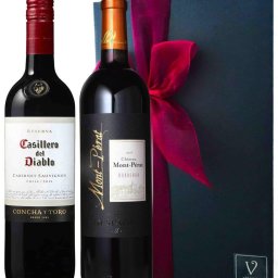 夏ギフト お中元 ワイン ギフト【赤ワイン シャトー・モンペラ ルージュ 750ml】【悪魔の蔵の赤ワイン カッシェロ・デル・ディアブロ カベルネ・ソーヴィニヨン 750ml】