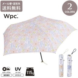 wpc. フラワーアンドステム mini 花柄 フラワー 総柄 ミニ 折り畳み傘 晴雨兼用 定形外 送料無料 日傘 雨傘 傘 UVカット AL02-045-002 撥水 軽量 wpc