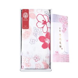 【ギフト対応無料】京都 洛北友禅 マルチタオルロング 花色 (KYT28300-PI) ※送料無料(北海道・沖縄は除く)