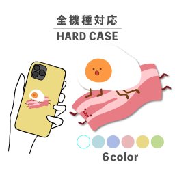 スマホケース おしゃれ 韓国 可愛い iPhone15 iPhone14 なんでも対応 iPhoneSE Google Pixel エクスペリア ギャラクシー 背面型 おもしろい 目玉焼き ベーコン 卵 一反もめん 食べ物 朝食 イラスト 手書き 肉 ゆる 擬人化