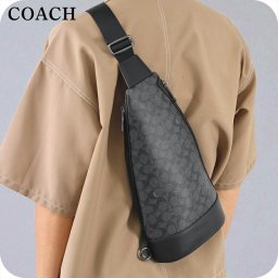 コーチ ボディバッグ メンズ ブランド COACH CY801 QBMI5 チャコール/ブラック