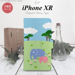 iPhoneXR iPhone XR 手帳型スマホケース カバー ゾウ  nk-004s-ipxr-dr691