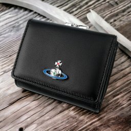 ヴィヴィアン ビビアン 三つ折り財布 メンズ レディース ウエストウッド 財布 ユニセックス がま口 小銭入れ 51010018 L001L N403 ブラック おしゃれ ギフト
