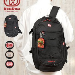 DOMDOM バンジーコード デイパック リュックサック メンズ レディース 大容量 メンズ 通学 男女兼用 黒 内ポケット付き DOMDOM 男の子 おしゃれ 大きい 大きめ 高校 女子 男子 シンプル 通勤 塾 部活 軽量 2層 2ルーム タブレット パソコンポケット 2304ma10cp