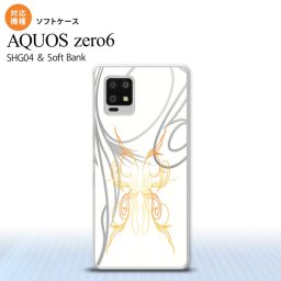 SHG04 SHG04 ZERO6 AQUOS zero6 スマホケース ソフトケース ピンスト 白 黄 メンズ レディース nk-zero6-tp1247