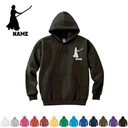 薙刀1/名入れフーデッドパーカー スポーツシルエット名入れ 左胸ワンポイント  部活 卒団記念品 母の日のプレゼント 卒部記念 卒団記念品 クラブ ユニフォーム【cf_mlh】