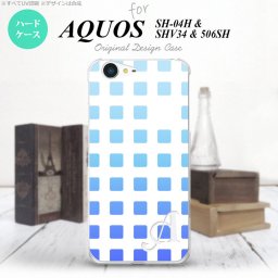【506SH】【スマホケース/スマホカバー】【アクオス Xx3】506SH スマホケース AQUOS Xx3 ケース アクオス Xx3 イニシャル スクエア 青 nk-506sh-1366ini【メール便送料無料】