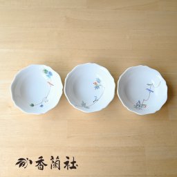 香蘭社 小鳥の詩 三つ組小鉢  有田焼 鉢 食器 セット おしゃれ ボウル 小鉢 取鉢 内祝い 結婚内祝い 還暦内祝い 粗供養 満中陰志 記念品 母の日 敬老の日【伝統工芸・ 陶器の和遊感】