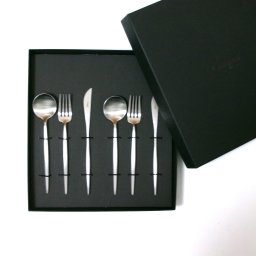 クチポールCutipol　MOONムーンマット　デザートカトラリー6本セット（デザートフォーク、デザートナイフ、デザートスプーン）【ブランドボックス付属】【御結婚御祝・内祝・新築御祝・還暦御祝・御礼・寿・ギフト包装可能】