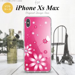 iPhoneXsMax iPhone XS Max スマホケース ソフトケース 花柄 ガーベラ ピンク メンズ レディース nk-ixm-tp066