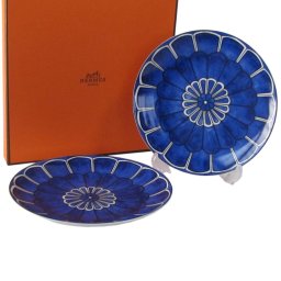 エルメス 食器 HERMES ブルーダイユール 030012P2 16cm ブレッド＆バタープレート ペア ペアお皿 小皿 洋食器 30012P2 【スペシャルラッピング660円(別売り)】 誕生日 還暦祝い 結婚祝い 結婚式 バレンタイン 高級 ホワイトデー 父の日 母の日 即日発送