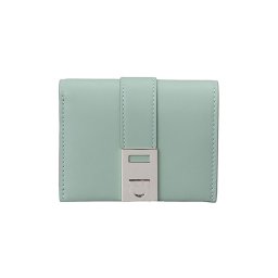 フェラガモ Ferragamo 財布 二つ折り財布 折りたたみ財布 220633 770917 PORTAFOGLIO COMPATTO ガンチーニ LUCKY CHARME/NYLUND PINK ライトブルー+ピンク系
