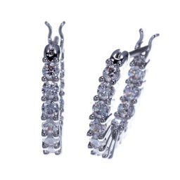 スワロフスキー SWAROVSKI ピアス フープピアス アクセサリー 5562126 Vittore hoop earrings ヴィットーレ シルバー