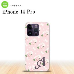 iPhone14 Pro iPhone14 Pro スマホケース 背面ケース ハードケース 花柄 バラ リボン ピンク +アルファベット 2022年 9月発売 nk-i14p-256i