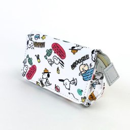 スヌーピー PEANUTS ミラー付ポーチ サマー ホワイト  マリモクラフト