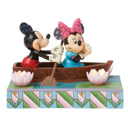 ジム ショア Jim Shore ディズニー トラディション Disney Traditions ミッキー＆ミニー LED ラブ ローボート 置物 フィギュア 人形 6016328 ミッキーマウス ミニーちゃん インテリア