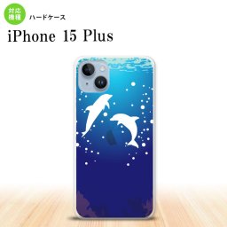 iPhone15 plus iPhone15 plus 背面ケース カバー ステンドグラス風 おしゃれ イルカ ステンドグラス風 2023年 9月発売 nk-i15pl-sg55