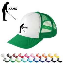ゴルフ1/名入れメッシュキャップ スポーツシルエット名入れ  部活 卒団記念品 チームウェア お揃い 記念 クラブ【ネコポス発送不可】【evm】父の日のプレゼント