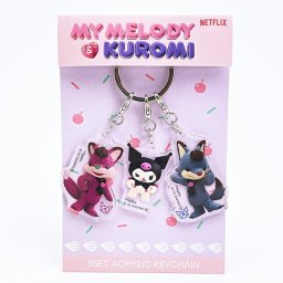 サンリオ クロミ 3連アクリルキーホルダー 日本製 Sanrio