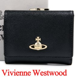 ヴィヴィアンウエストウッド 財布 Vivienne Westwood レディース がま口三つ折り財布 ブラック 5115002MW-L001N-N402 【ラッピング無料 誕生日 お祝い プレゼント ギフト 贈り物】