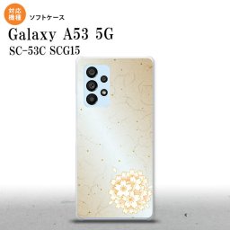 SC-53C SCG015 Galaxy A53 5G スマホケース 背面ケースソフトケース 和柄 サクラ 黄 メンズ レディース nk-a53-tp1272