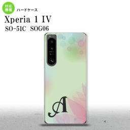 SO-51C SOG06 XPERIA 1 IV Xperia 1 IV スマホケース 背面ケース ハードケース ぼかし 花柄 緑 +アルファベット メンズ レディース nk-xp14-1591i