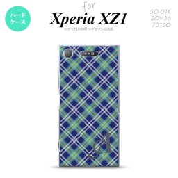 【SO01K】【スマホケース/スマホカバー】【エクスペリア XZ1】SO01K スマホケース Xperia XZ1 ケース エクスペリア XZ1 イニシャル チェックA 青 nk-so01k-437ini【メール便送料無料】