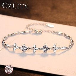ブレスレット キュービックジルコニア ホワイト シルバー925 シルバー カニカン 上品 おしゃれ 可愛い かわいい きれいめ モチーフ フラワー 花 15cm+5cm cb0054