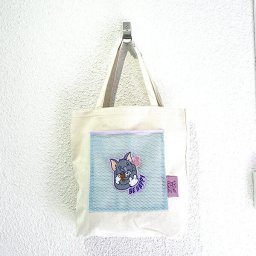 トムとジェリー メッシュポケットトートバッグ(ブルー) トムジェリ