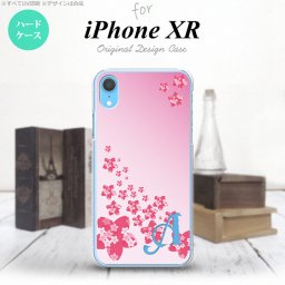 iPhoneXR iPhone XR スマホケース ハードケース 花柄 サクラ D ピンク +アルファベット メンズ レディース nk-ipxr-184i