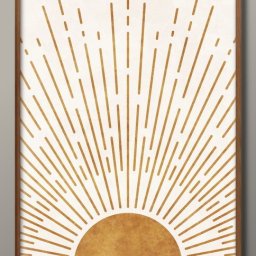デザイン 太陽 A3 サイズ ポスター アート おしゃれ 絵画 インテリア 北欧 イラスト マット紙 艶消し アートパネル 額 フレーム デザイン 壁掛け ギフト 新築祝い ディスプレイ 引越し祝い　新生活　空間デザイン 
