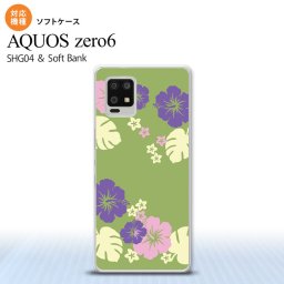 SHG04 SHG04 ZERO6 AQUOS zero6 スマホケース ソフトケース ハイビスカス C 緑 メンズ レディース nk-zero6-tp451