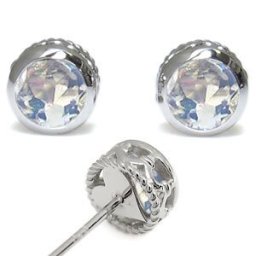 ロイヤルブルームーンストーン ピアス  K18 一粒 アクアマリンサンタマリアピアス 縄 ハート