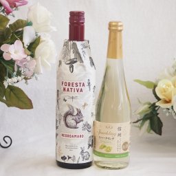 イタリア黒葡萄品種赤ワインと国産ワインセット(信州シャインマスカット＆ナイアガラ スパークリングワインやや甘口(長野県)500mlフォレスタ ナティヴァ ネグロ・アマーロ赤ワイン (イタリア) 750ml
