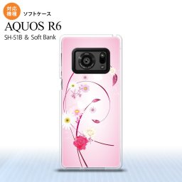 SH-51B AQUOS R6 AQUOS R6 スマホケース ソフトケース 花柄 ミックス A ピンク メンズ レディース nk-r6-tp273