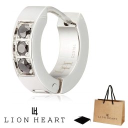 正規品 送料無料 ライオンハート LION HEART シングル 片耳 フープ ピアス LHMP004 LHMP004NS ステンレス 316L サージカルステンレス キュービックジルコニア メンズ仕様 レディース ユニセックス シルバー 男性 女性 ギフト プレゼント おすすめ 誕生日 クリスマス バレンタイン お祝い