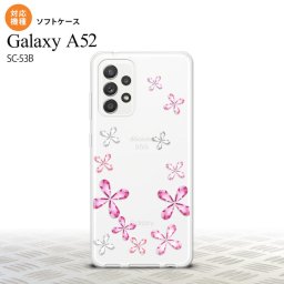 SC-53B Galaxy A52 スマホケース ソフトケース 花柄 カット ピンク メンズ レディース nk-sc53b-tp076