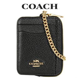 送料無料 コーチ COACH アウトレット 夏のボーナス レディース 小物 カードケース 名刺入れ 6303 IMBLK(ブラック) ブラック  ( 女性 プレゼント ブランド フラグメントケース 小銭入れ 本革 レザー小物 誕生日 プレゼント シンプル かわいい おしゃれ  黒 )