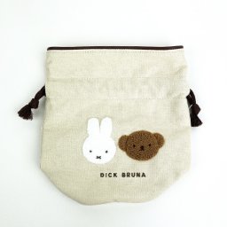 ミッフィー miffy フェイスサガラシリーズ 巾着 小物入れ