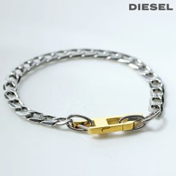 ディーゼル ブレスレット メンズ レディース ブランド チェーン ステンレススチール DX1338040 シルバー アクセサリー