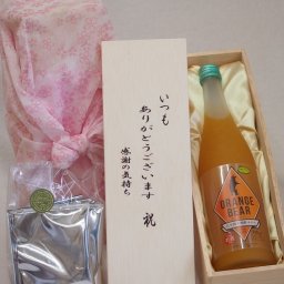 贈り物いつもありがとう木箱と珈琲ドリップセット挽き立て珈琲(ドリップパック5パック)元坂酒造 日本酒×熊野みかんオレンジベアー (三重県) 720ml