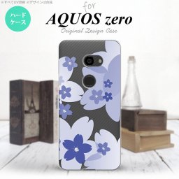 AQUOS zero アクオス ゼロ 801SH スマホケース カバー ハードケース 花柄・サクラ 青 nk-801sh-059[スマホ,スマホケース,スマホカバー,ケース,カバー,ジャケット]