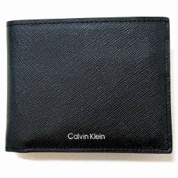 Calvin Klein カルバンクライン アウトレット サイフ 小物 メンズ レザー 折りたたみ財布 小銭入れなし 二つ折り財布 BOX付 4D1013G 001
